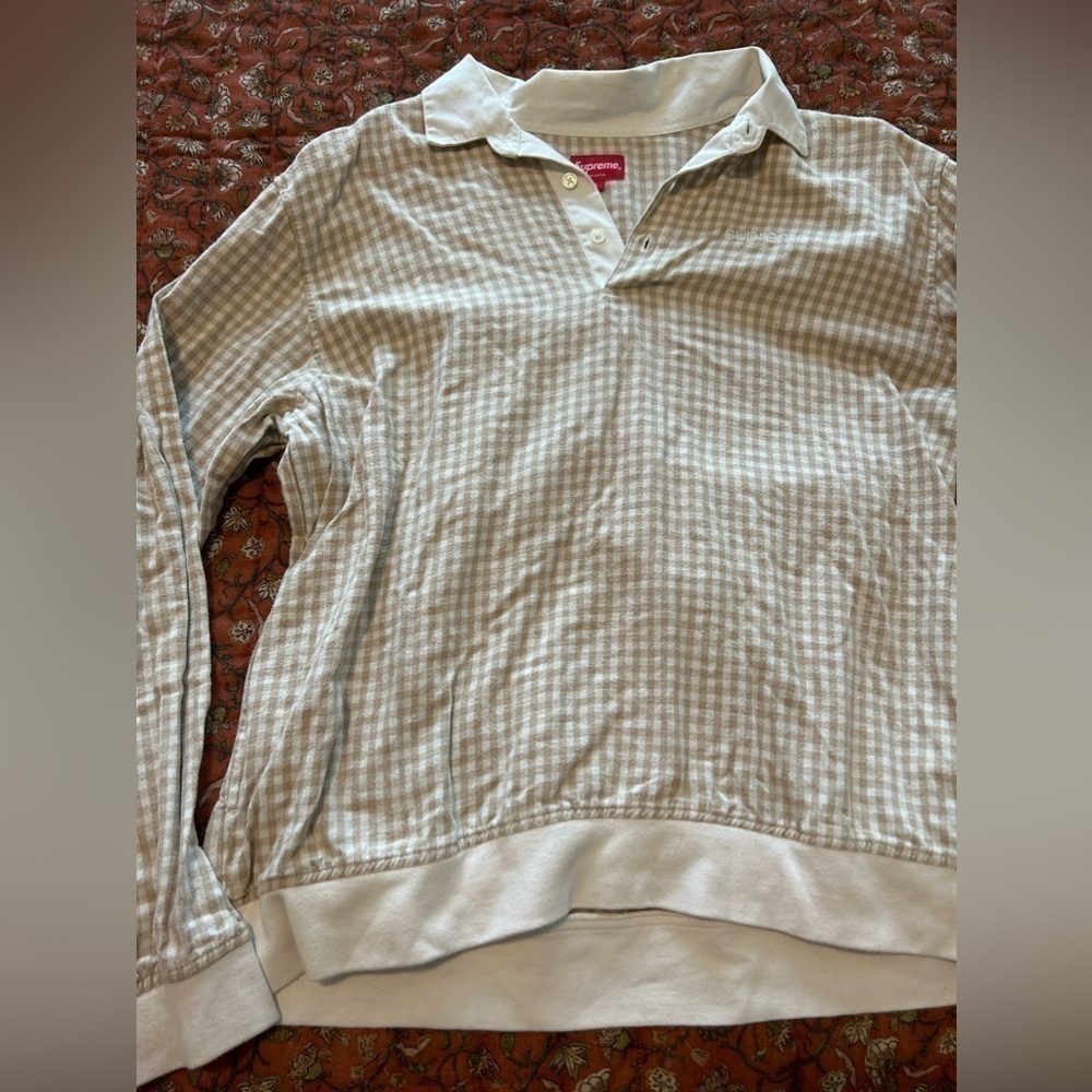 Vintage Long Sleeve Supreme New York Colar short